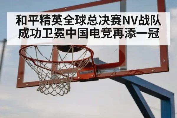 和平精英全球总决赛NV战队成功卫冕中国电竞再添一冠